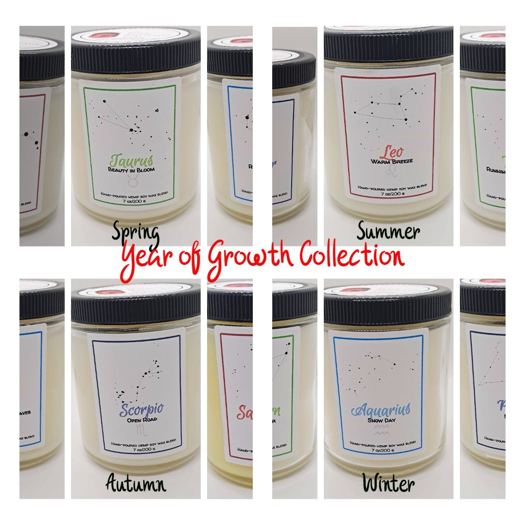 Year of Growth Zodiac Candle Collection (12 candles)