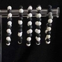 Black and white Scentable lava bead bracelet